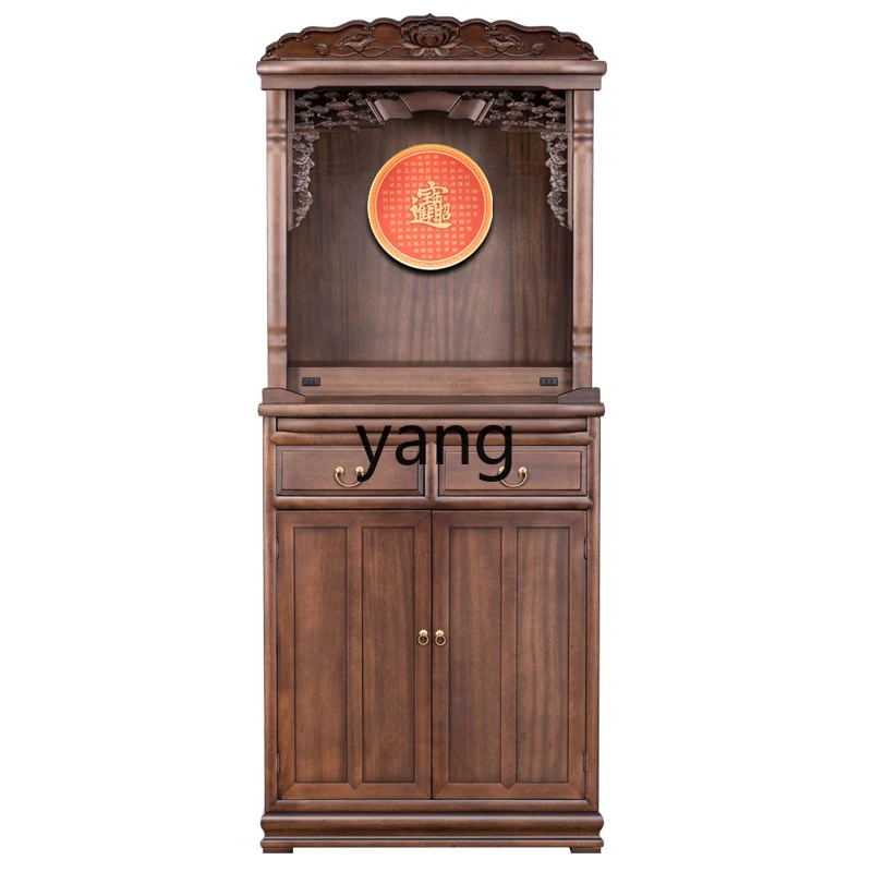 

YJQ solid wood Buddhist niche new Chinese modern light luxury small offering table household Guanyin Buddhist cabinet
