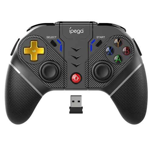 Imagen 1 del producto Controlador de juego Golden Warrior para PC/IOS/Switch/Android/P3, controlador inalámbrico con efecto de luz RGB frío y vibración de Motor Dual