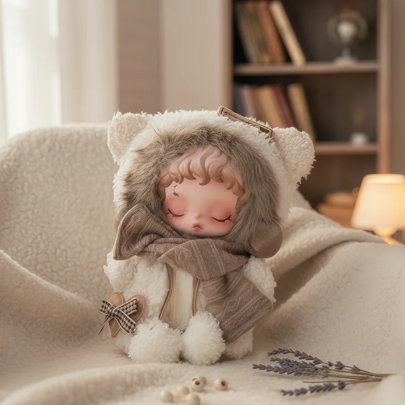 

Plush Doll Baby Clothes SP Light Weaving Garden Series Oatmeal Cocoa Outfit Winter Melody For Pop Mart Collectible Doll