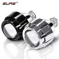 EURS 1PCS 2.5 inch Mini Bixenon HID White Light Projector Headlamp H4 H7 H11 9005 H8 LED Dual Beam Lens 8000LM