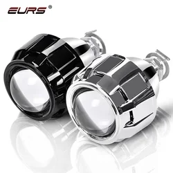 EURS 1PCS 2.5 inch Mini Bixenon HID White Light Projector Headlamp H4 H7 H11 9005 H8 LED Dual Beam Lens 8000LM