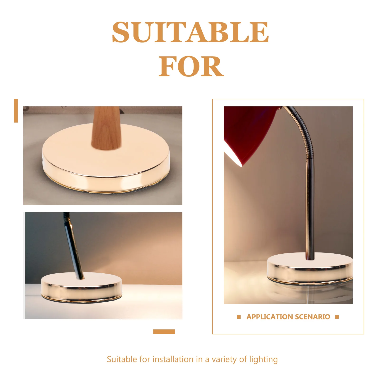 

1 set 1 Set Desktop Lamp Chassis Desktop Lamp Chassis Durable Round Light Base For Bedroom Office Small Night Light Accessory