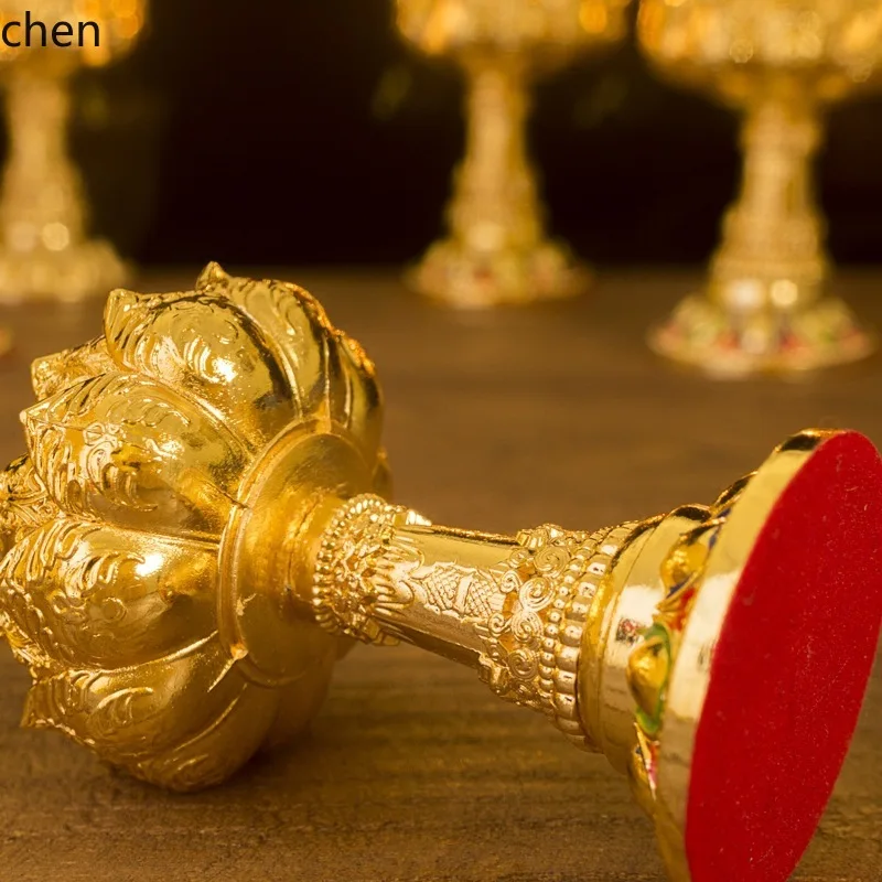 DSA lotus ghee lamp everlasting candle holder for home decoration tall seven star lamp holder