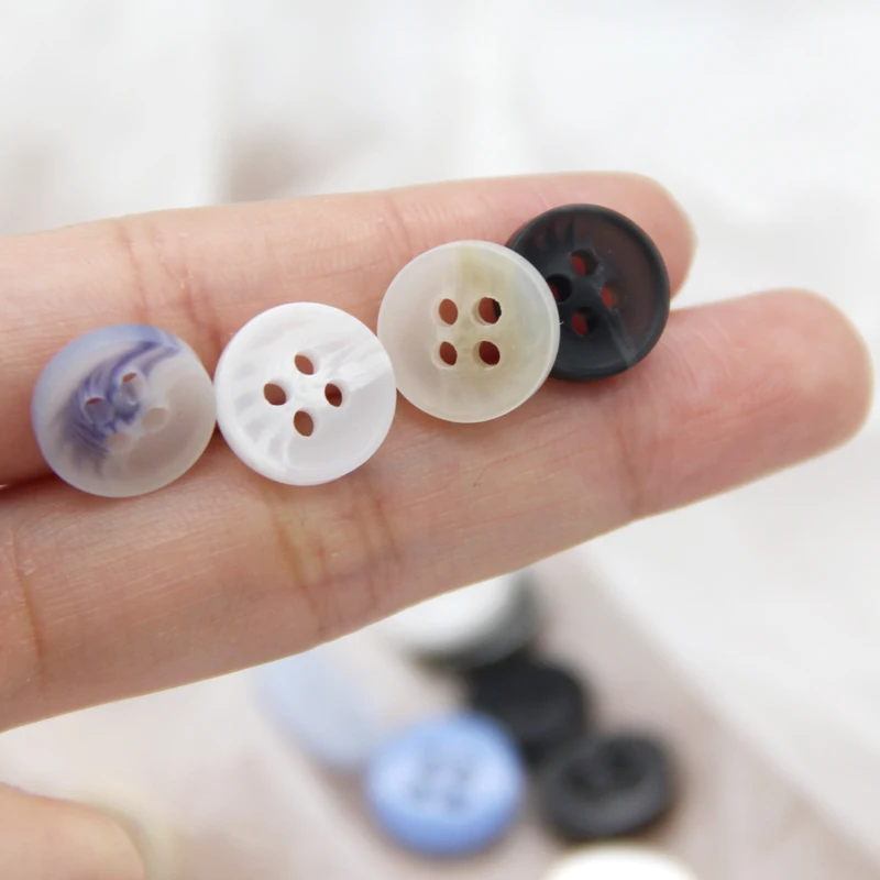 HENGC 9/10/11mm Mini Horn Pattern Resin Shirt Sewing Buttons For Clothing Children Coat Doll Decorative Accessories DIY Crafts