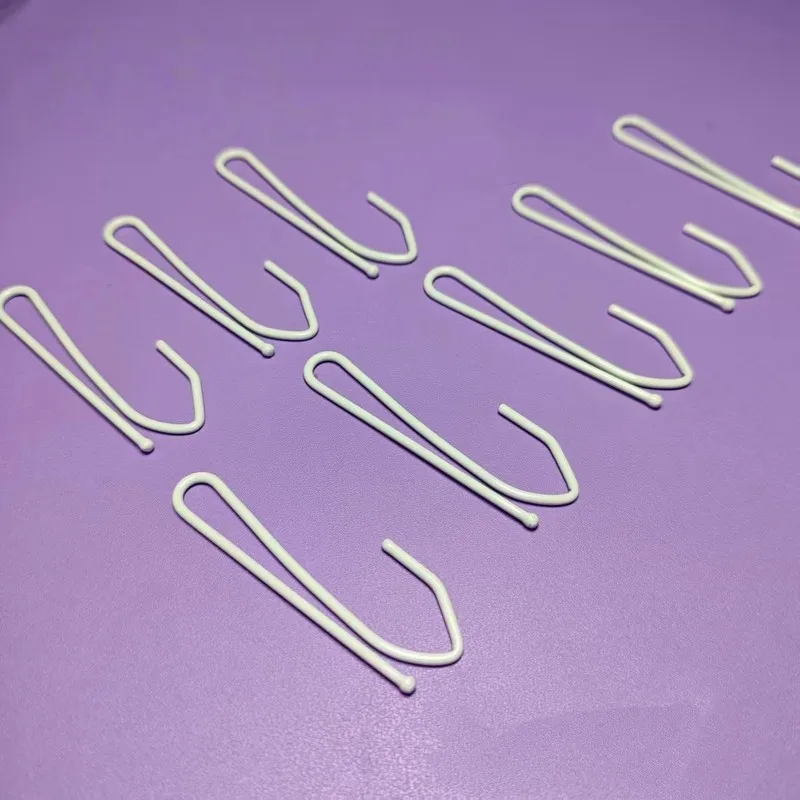 20 pcs Single Curtain Hooks, Silver Iron Material, suitable for Living Room Curtain Rod, Easy Simple Operation