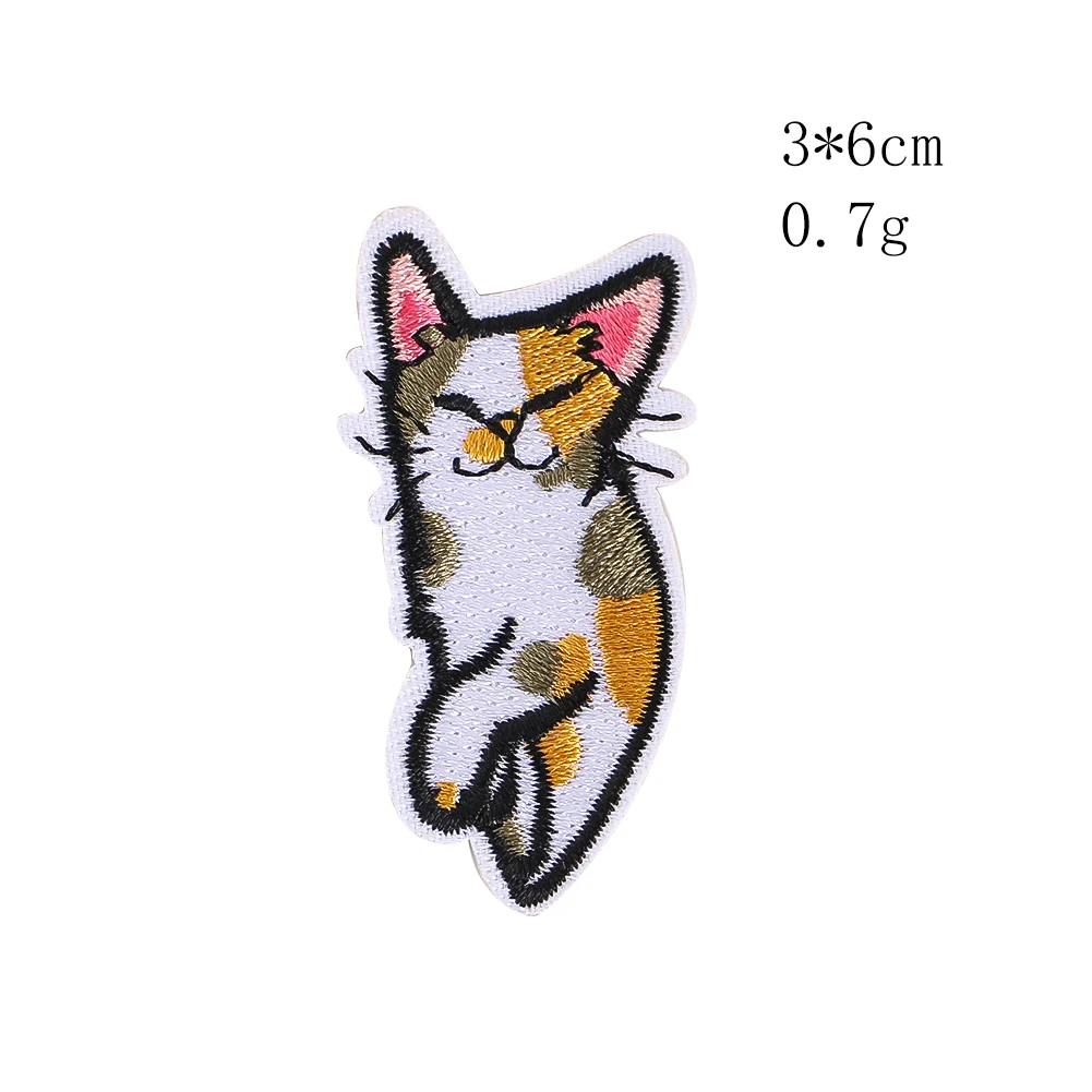 Niedliches Katzen- und Hunde-Stickerei-Aufnäher-Set zum Aufbügeln für Kinderkleidung, Rucksack, Hut, Dekoration, Geschenk für Katzenliebhaber, Kindergeschenk, Neu. – Detail 7