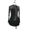 ZAGITOVA Eiskunstlaufkleid Damen Mädchen Eislaufröcke Gymnastik Wettbewerb Strass Mesh Rock 4