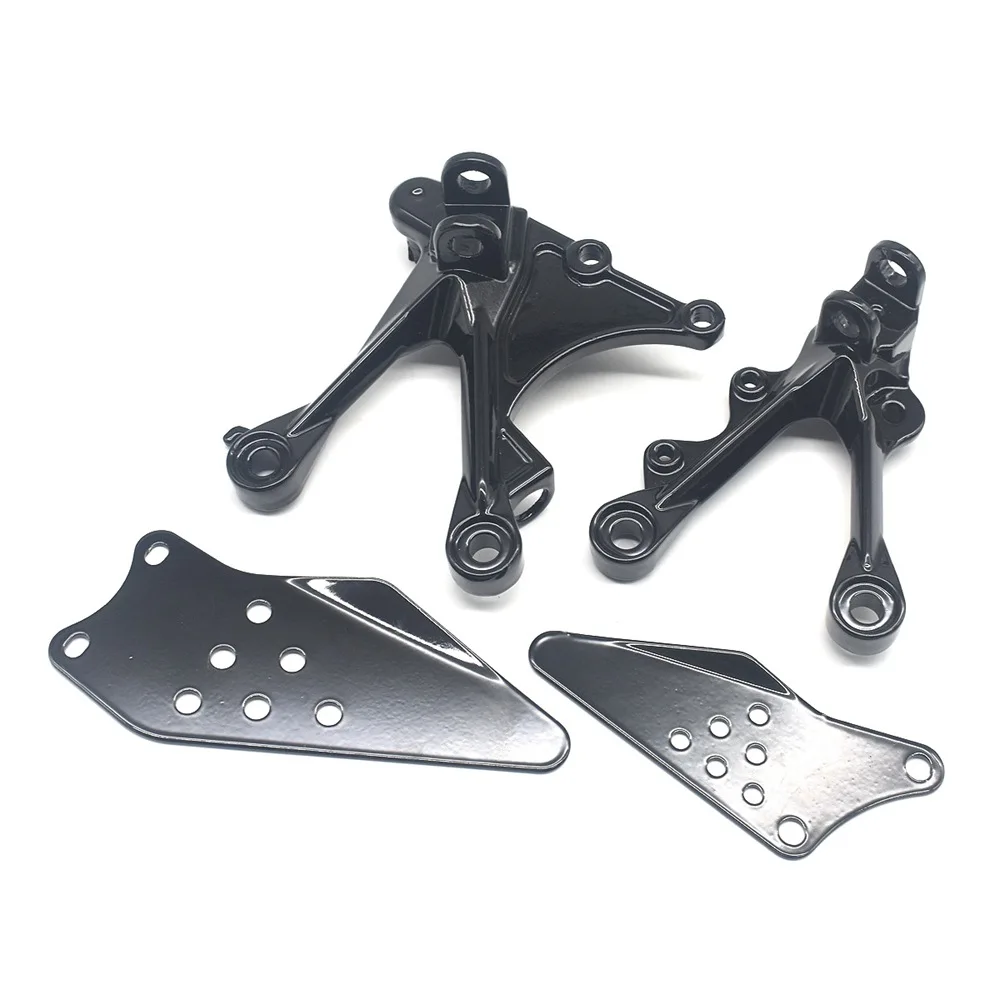 Motorcycle Front Footrest Foot Pegs Bracket  Set For KAWASAKI NINJA ZX6R ZX-6R ZX636 2005 2006 2007 2008