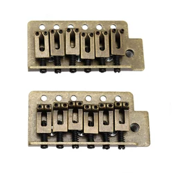 1 Set 6 String Electric Guitar Tremolo Bridge Copper Zinc Alloy Tremolo Bridge System for ST SQ Style Electric Guitar Bronze