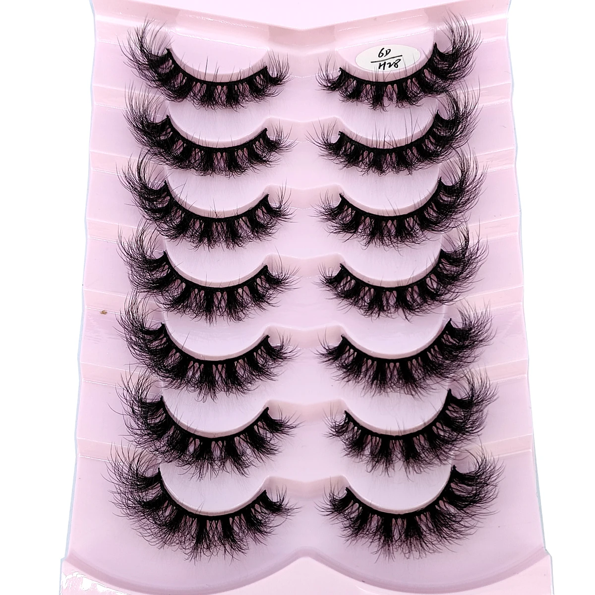 7pairs Natürliche Russische Streifen Wimpern Flauschigen Nerz Wimpern 3D Falsche Wimpern Flauschigen Volumen Wimpern Gefälschte Wimpern Verlängerung Make-Up