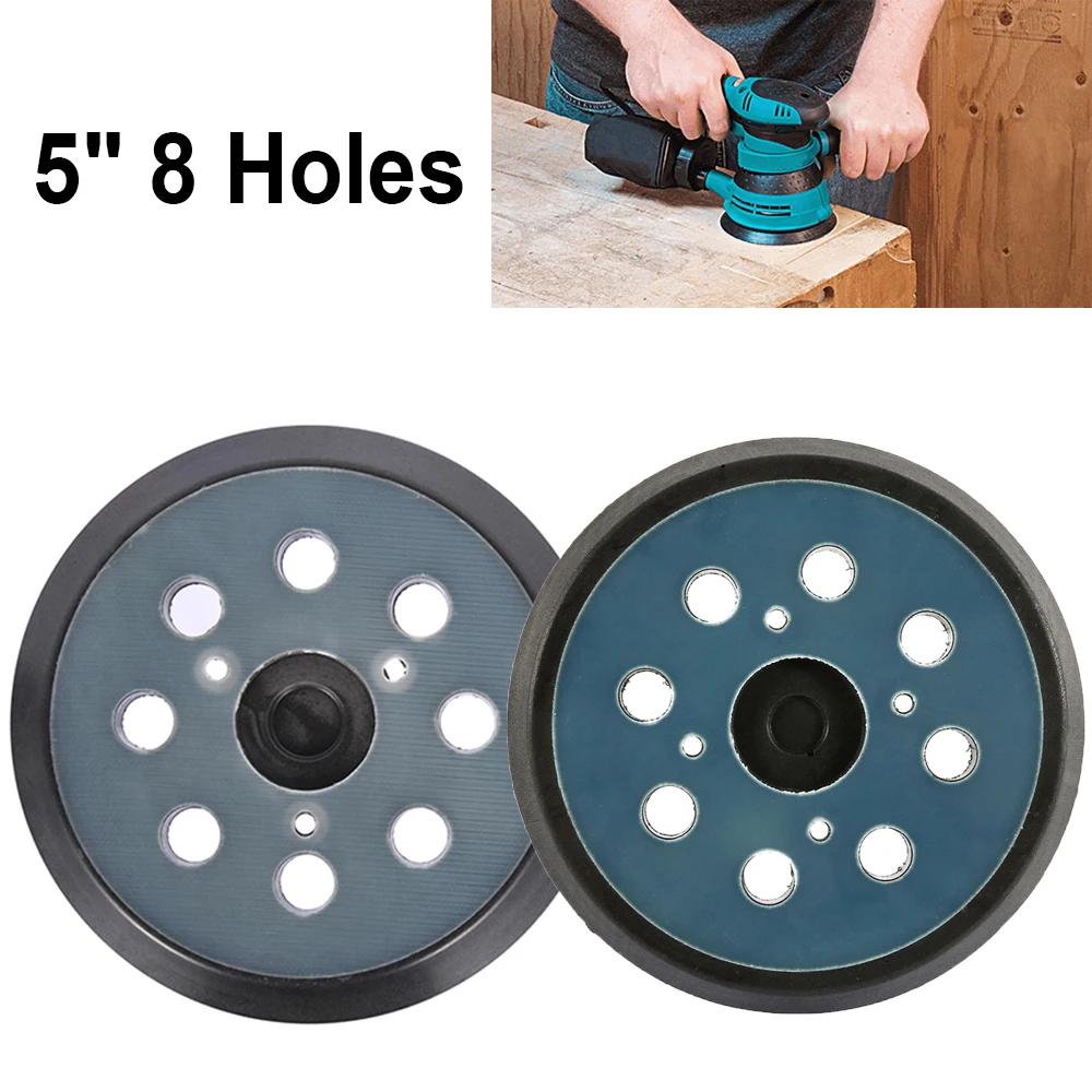 123-125MM 5 Inch 8-Holes 3/4/8 Screw HoleS anding Disc Pad Hook Loop Sanding Pads  for Electric Orbital Sander Polishing