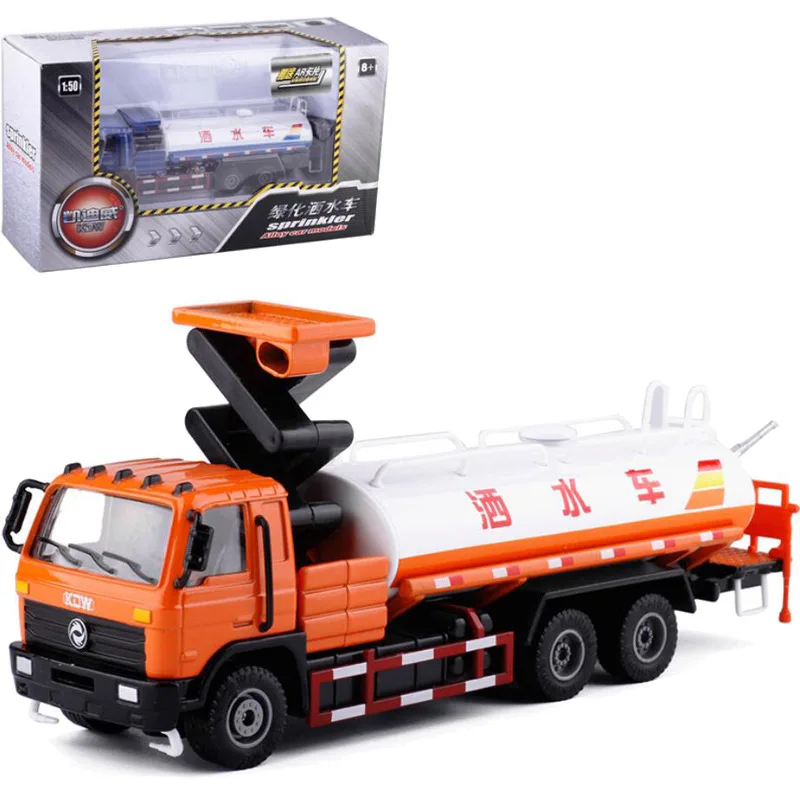 1: 50 alloy sprinkler engineering vehicle model,urban sanitation vehicle toy,original packaging gift box,wholesale