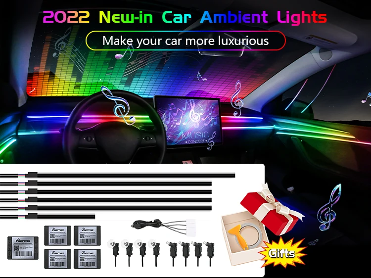 Verlängerungskabel / Farbwechselschalter für 18-in-1, 14-in-1, 10-in-1, 6-in-1 Vollfarbige RGB Auto-Ambientebeleuchtung Zubehör – Detail 1