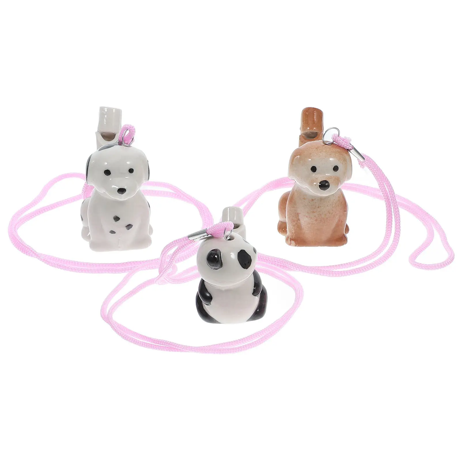 

3Pcs Ceramic Whistle Pendant Set Animal Water Bird Whistles Strings Mini Bird Call Noise Maker Party Favors Outdoor Fun