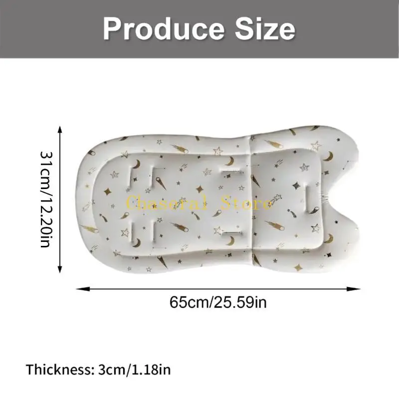 E7CE Breathable Baby Strollers  Seats Liners Soft Cushions Pad Comfortable for Infant Comfort & Support During Outdoor activity 