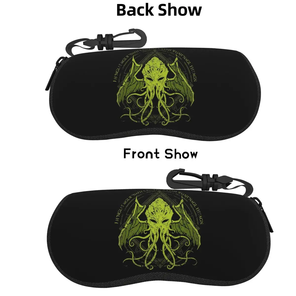 

Cthulhu Lovecraft Distressed Chant Design V2 Shell Glasses Case Protective Sunglasses Box Women Men Soft Eyeglasses Bag Pouch