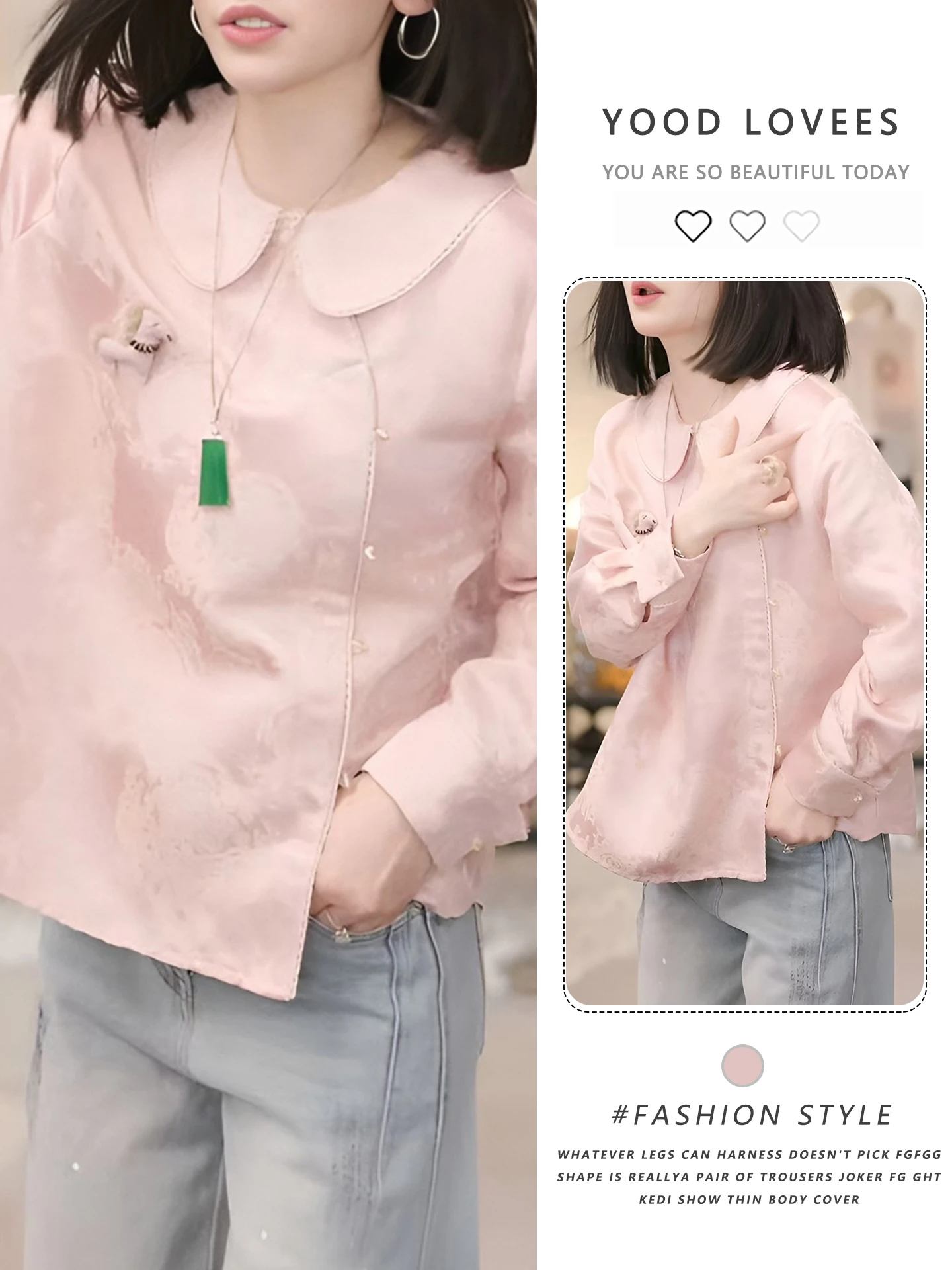 

New Chinese Design Fashionable Embroidered Small Diagonal Buckle Shirt Women's Heavy Work Top Trendy Commute Style Long...