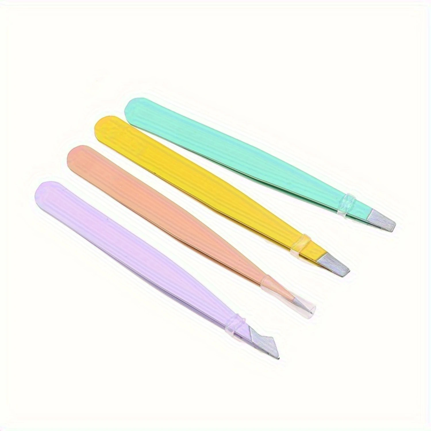 Precision Stainless Steel Tweezers Set For Men & Women - Multi-Functional Facial Hair, Eyebrow, Eyelash Extension & Makeup Tools