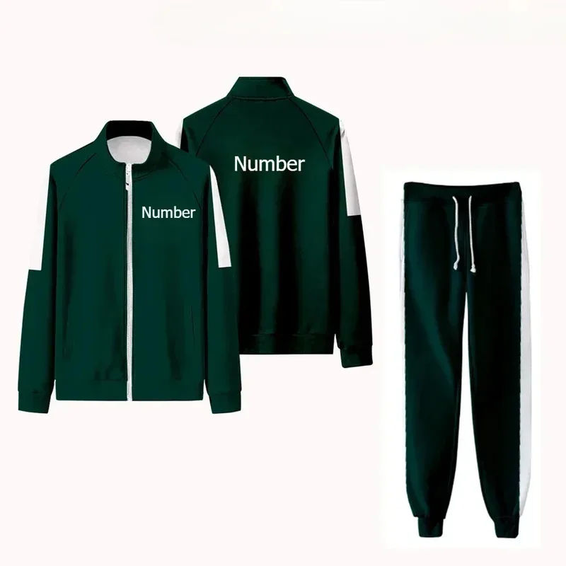 Cosplay Games Squids Game Costume Men Blue Sports Sweatshirt Costume From Korea Hoodies for Game De e@0Z*