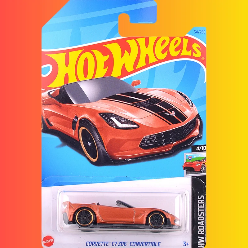 جديد الأصلي الساخن عجلات كورفيت C7 Z06 سيارة قابلة للتحويل جمع ألعاب السيارات هدية عيد في الأوراق المالية