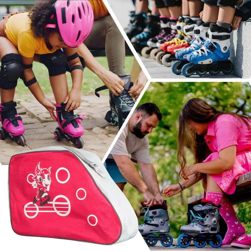 Skate Bag Breathable Figure Skating Bag Roller Skate Accessories Roller Skates Bag Adjustable Ice Skating Accessories For Skates