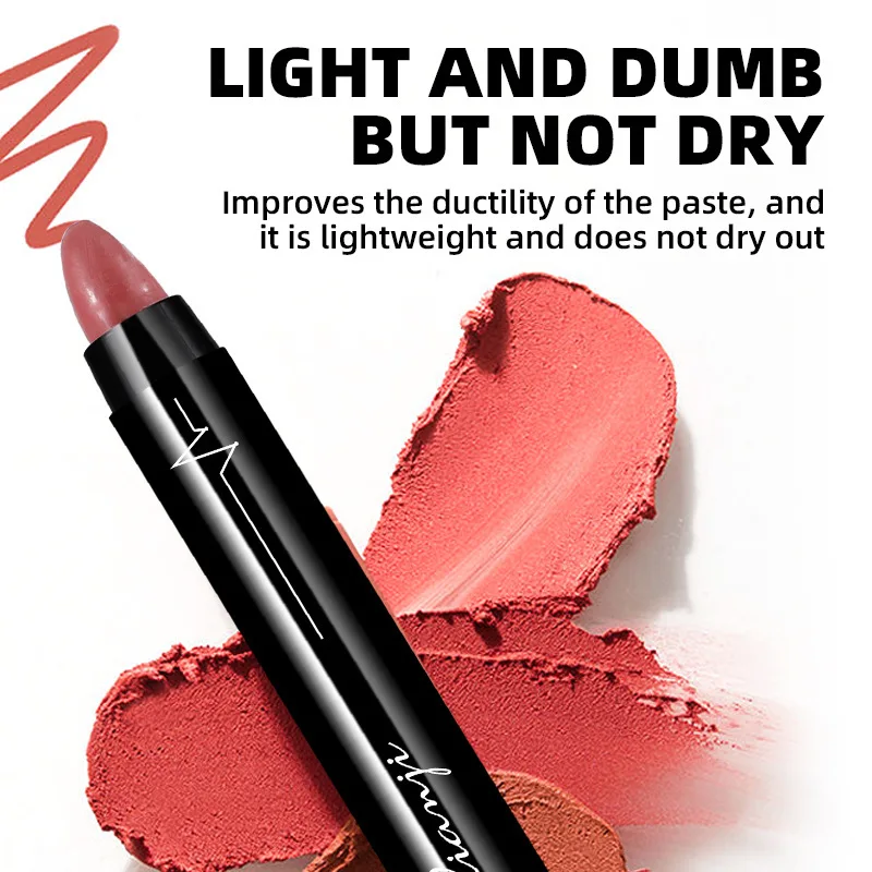 Pomadka do ust Nude Velvet Matte, długotrwała, wodoodporna, dobrze koloryzująca, nieprzywierająca do kubka, błyszczyk do ust, kredka do ust, kosmetyki dla kobiet.