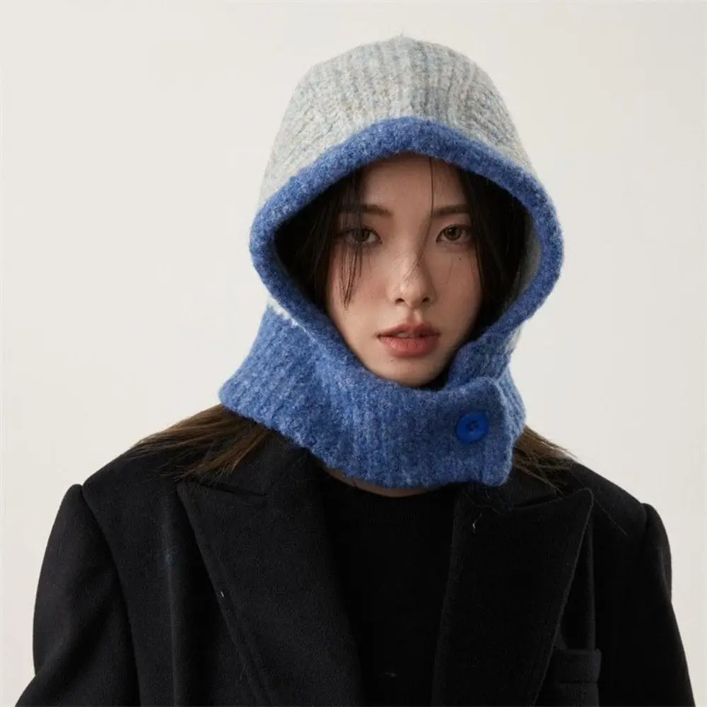 

Cute Pullover Hat Balaclava Hat Beanie Simple Knitted Hat Thickened Winter Cap Warm