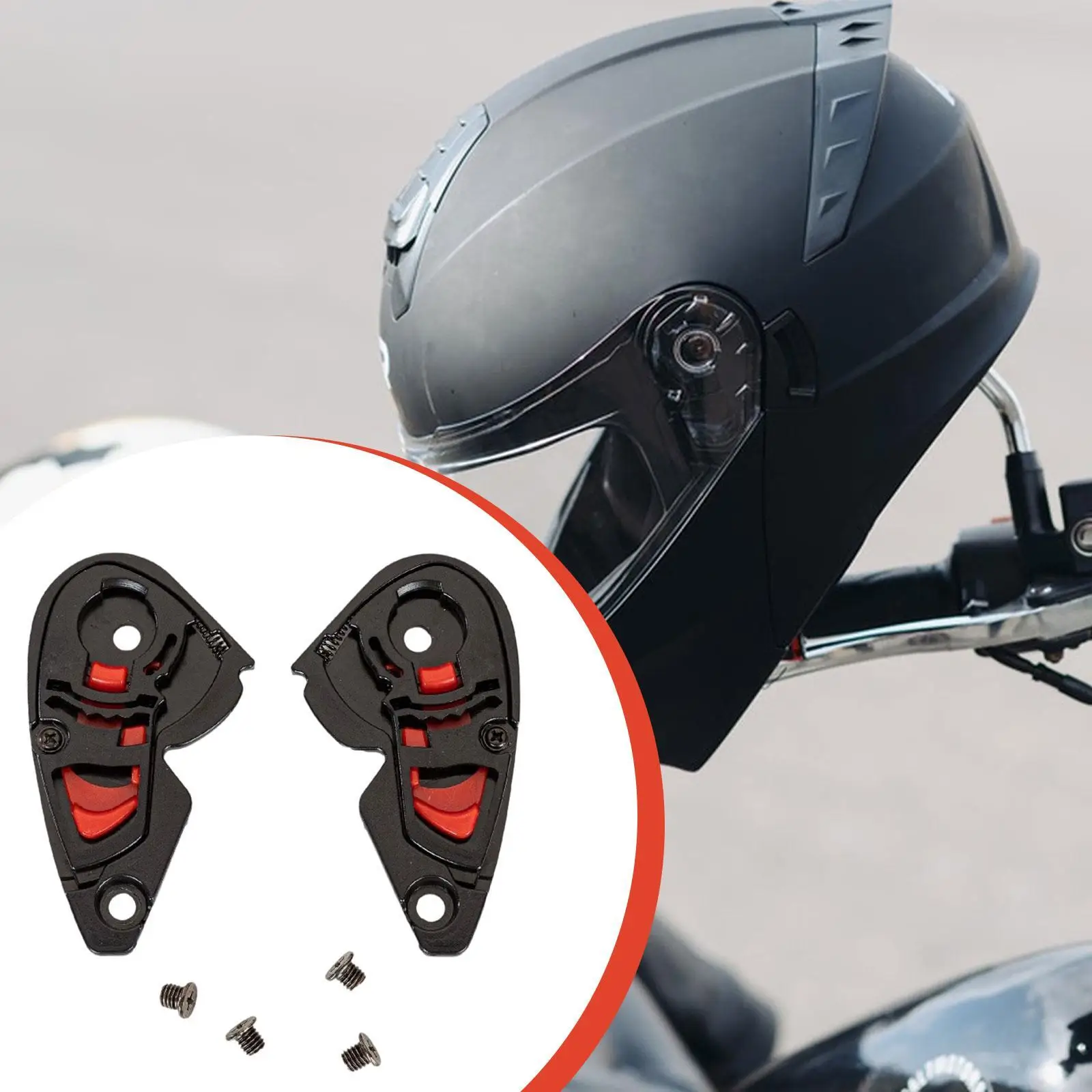 Helmet Visor Base Replacement ABS Plastic Lightweight Mount for QIKE QK111 Full Face Helmet