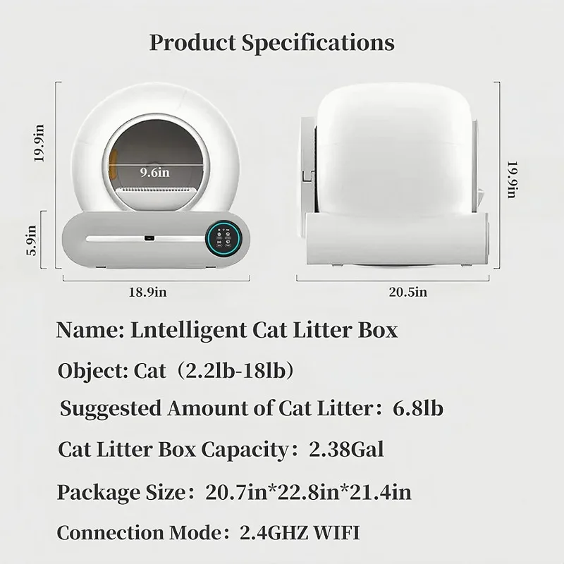 Caja de arena automática para gatos – Autolimpiante y cerrada - imagen 4