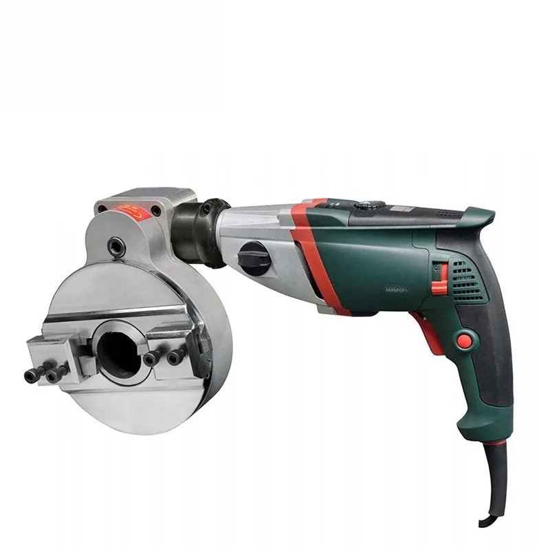 Cam type self-centering tube beveling machine | 1200W electric handheld chamfer milling machine