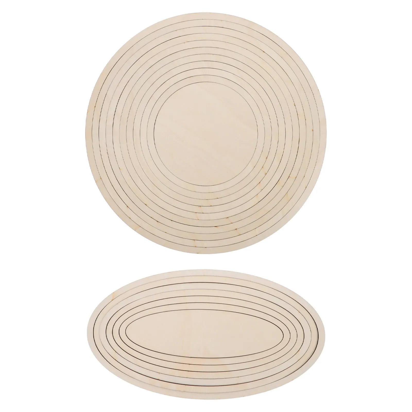 

2 Sets Clay Shaping Tools Pottery Cutting Guides Mold Concentric Ceramic Slab Molds Wood Sculpting Handle Forming Mould