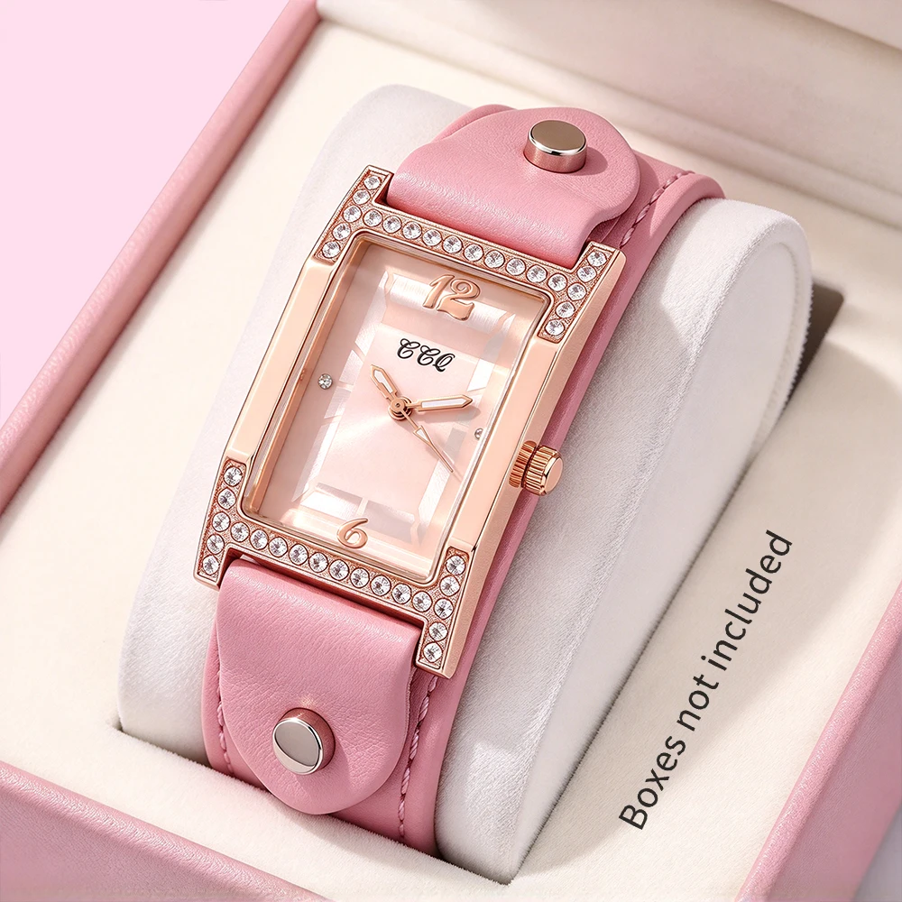 1PCWomen's Fashion Watch, Stylish And Versatile, Classic Square Case, Ideal Gift For All Kinds Of Festivals.(Box Not Included)