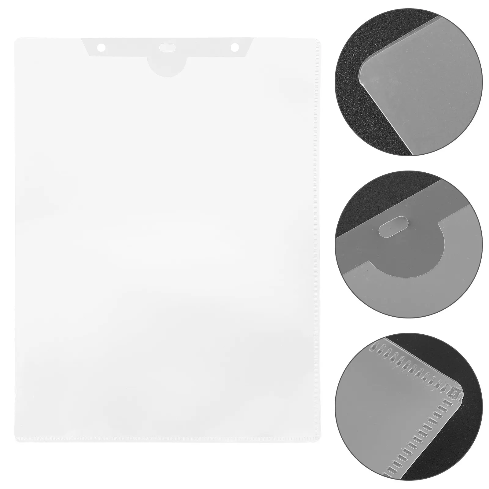 

10Pcs Clear PP File Folder Sleeve Hanging Document Organizer for Office Study Portable Paper Storage Bag A4 Paper Container