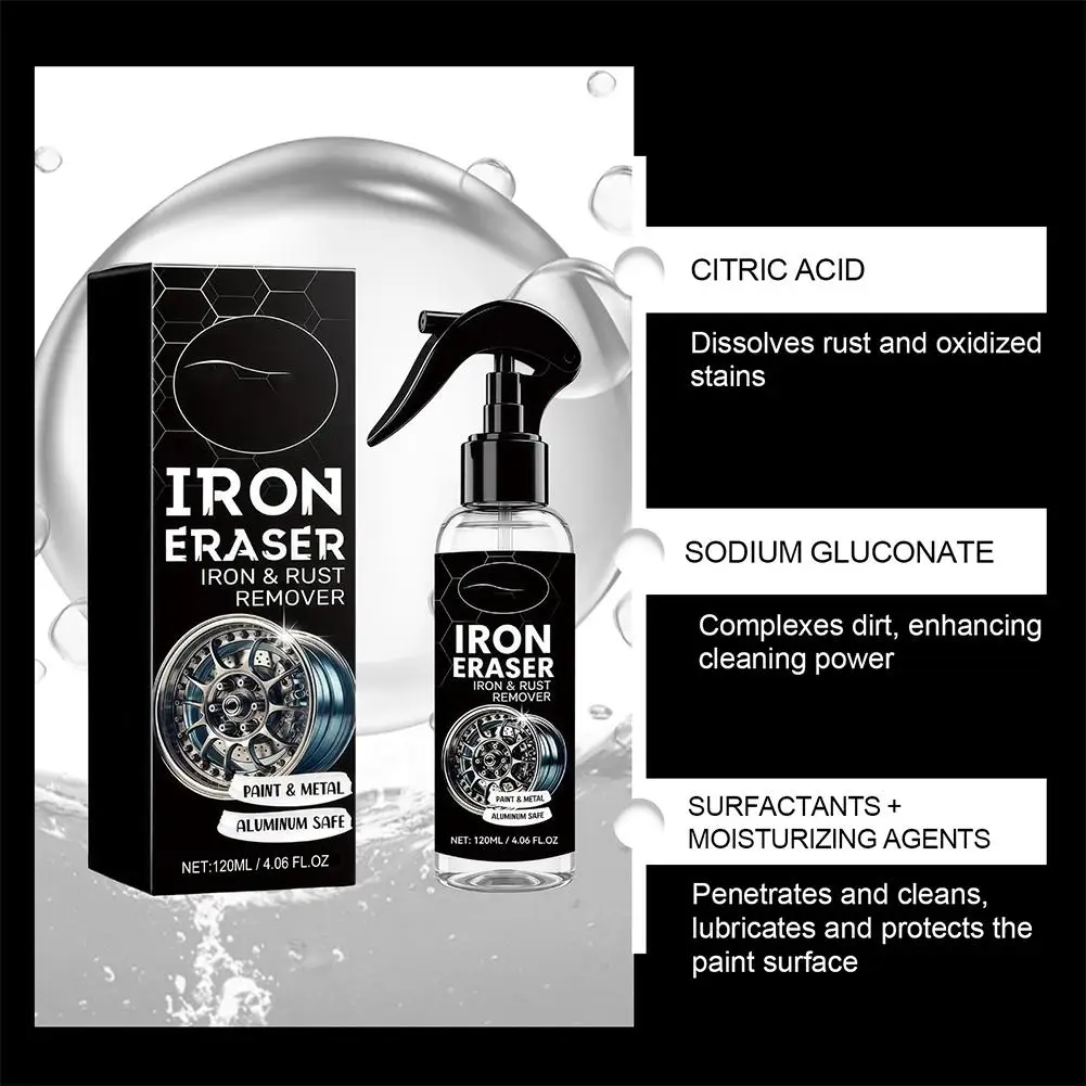 Rust Remover Spray Universal Car Paint Iron Dissolver Brake Dust Cleaner Quick Detailing Maintenance Polishing Kit