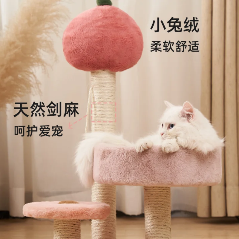 

Cat climbing frame cat nest tree integrated shelf scratching board small does not occupy the shelf c