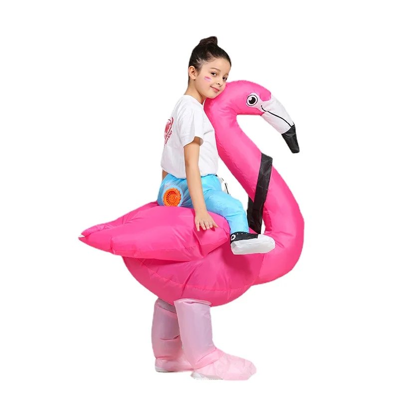 Flamingo Inflatable Costume Christms Mascot Halloween Costume For Women Adults Kids Cartoon Anime Mascot Cosplay For Party