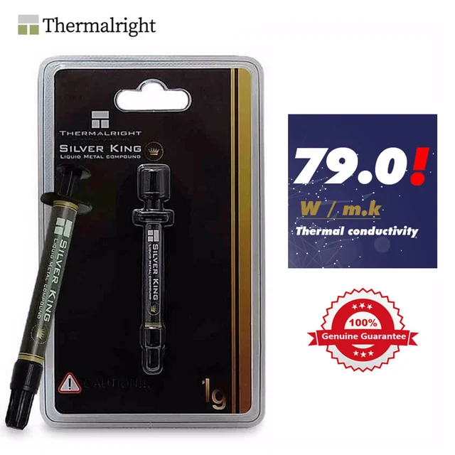 Thermalright Silver King 1g/3g Wysokowydajny smar termiczny 79W/M-K Rozpraszanie ciepła z płynnego metalu Niezbędne dla idealnego ogrzewania