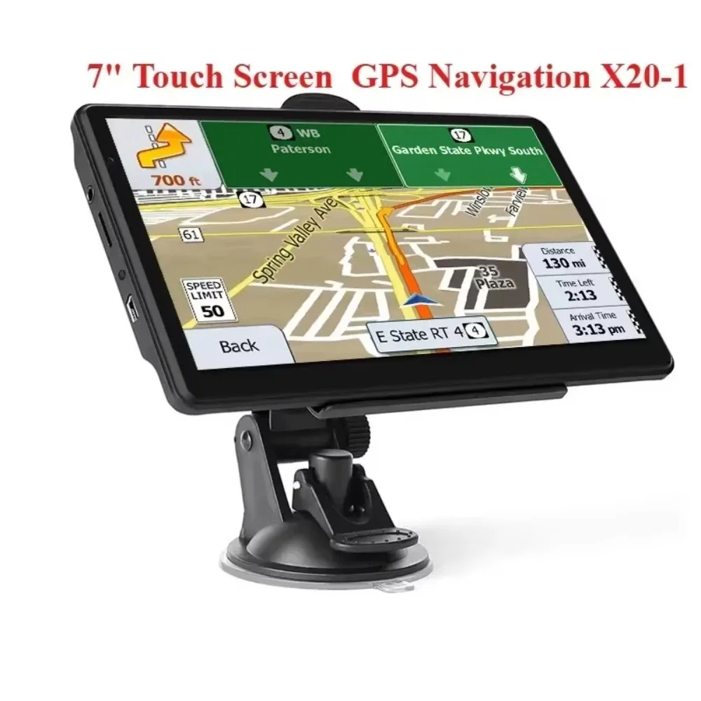 Veclumin X20-1 7” 8G+256M Multi-functional High Definition Portable  TFT Touch Screen Car GPS Navigation MP3 Multiple Languages