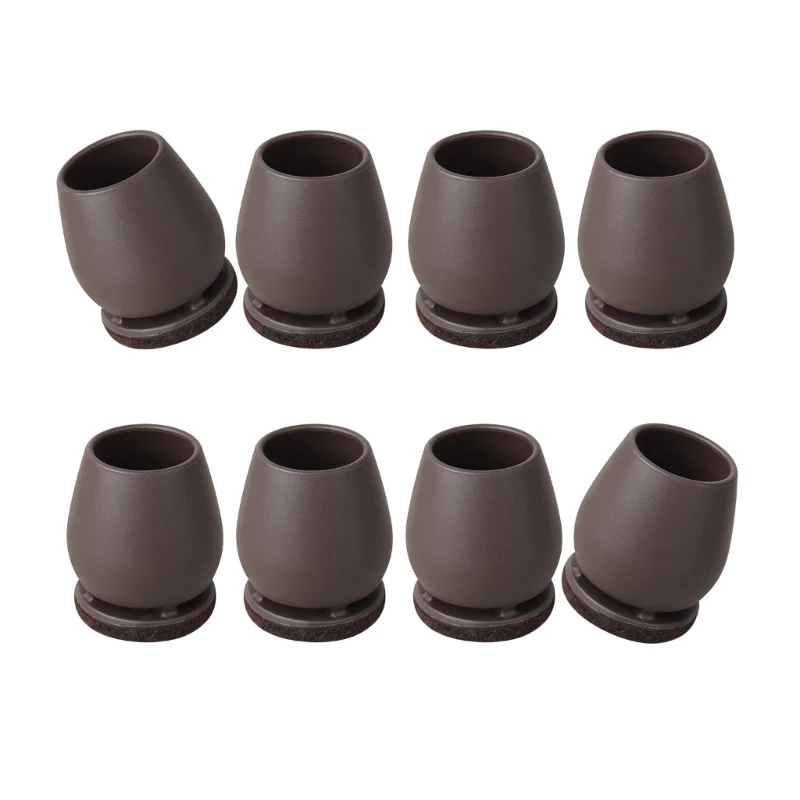 

8Pcs Chair Leg Floor Protectors Felt Bottom Furniture Pad Round Caps Covers to Prevent Scratch and Reduce Noise