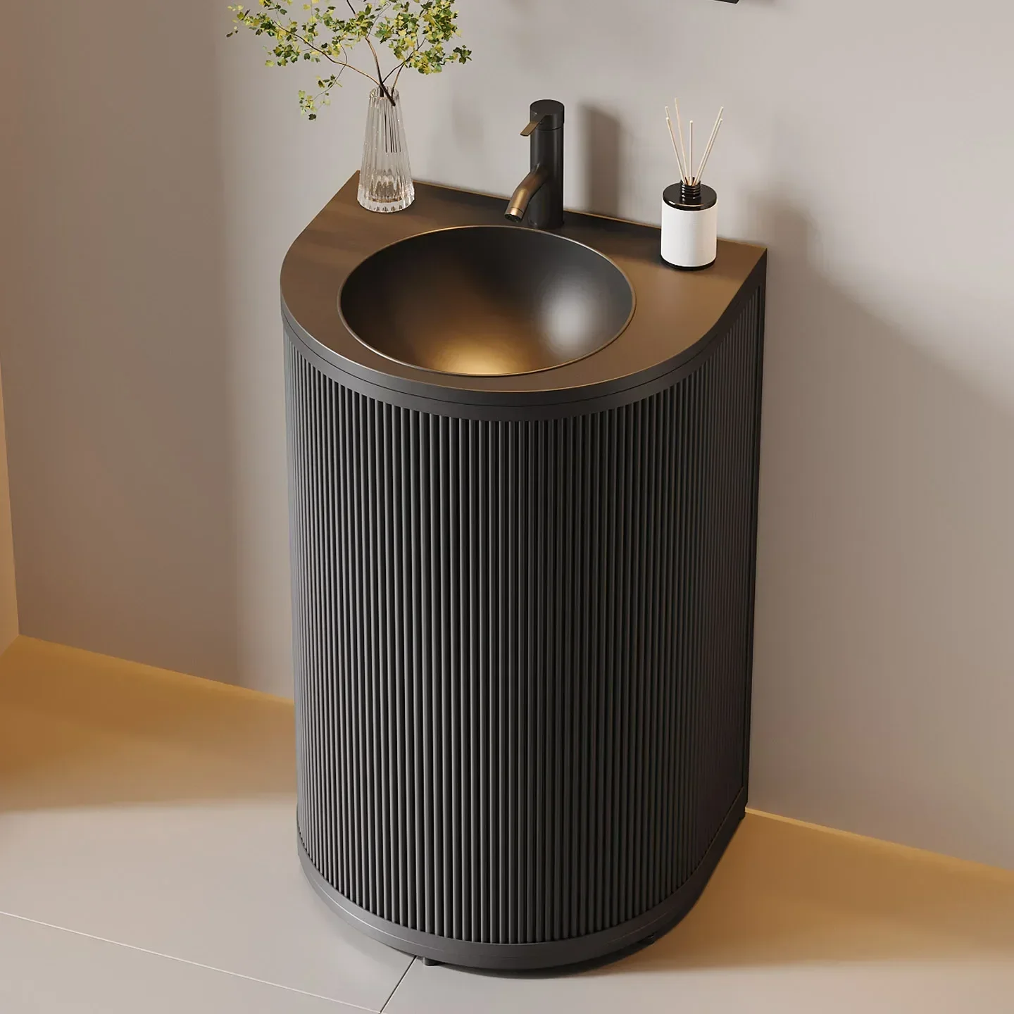 Industrial Style Wash Basin for BBQ Restaurant Bathroom Integrated Floor-standing Wash Basin Colorful Creative