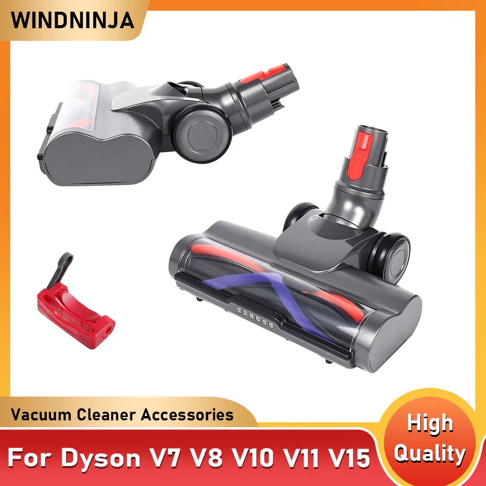 Vacuum Brush Head with LED light For Dyson V7 V8 V10 V11 V15 Electric Direct Dirve Roller Brush Head For Carpet Hardwood Floors