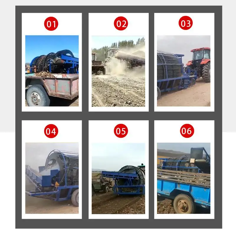 Stone picking machine, tractor traction farmland stone picking machine, reclamation artifact stone collection