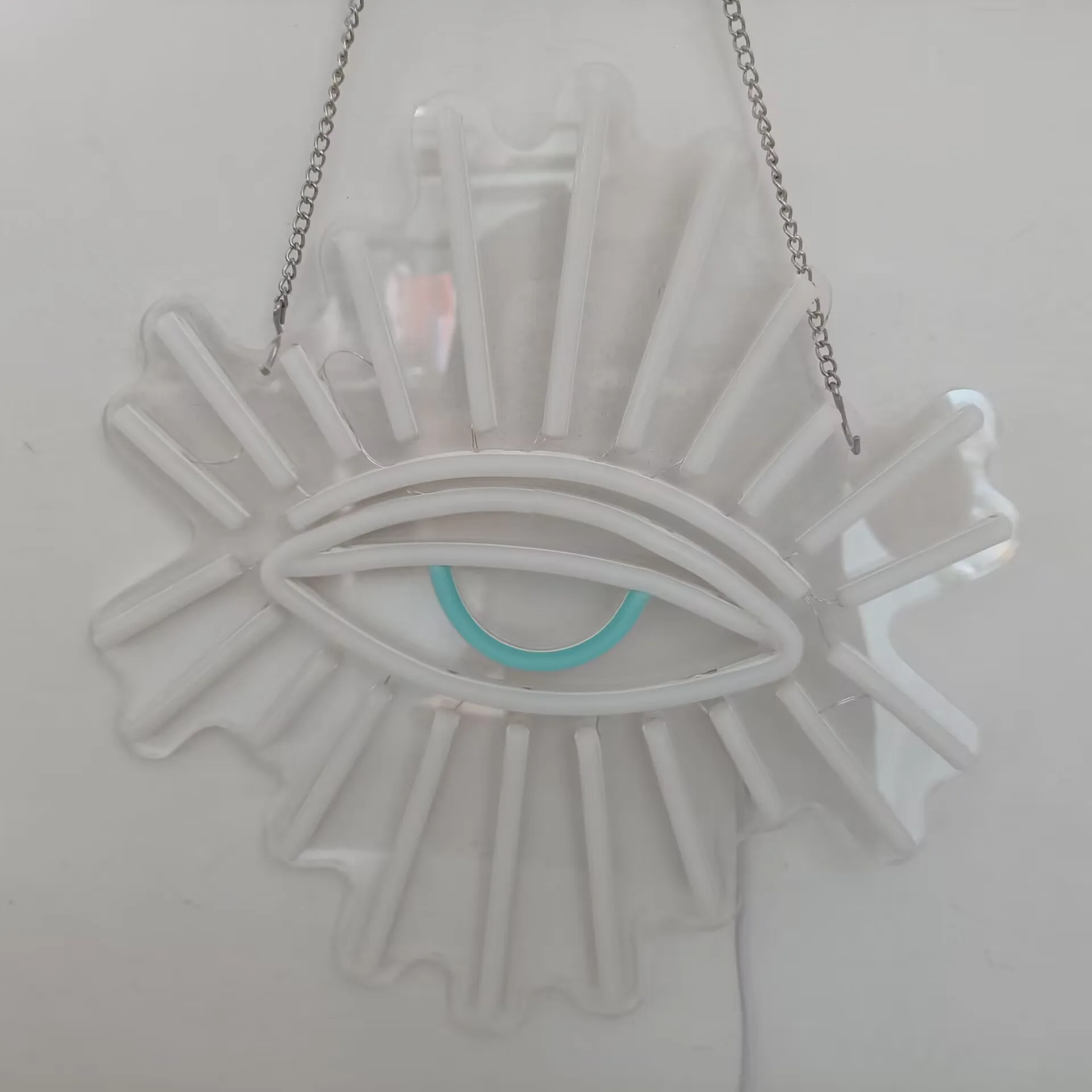 LED ضوء النيون عيون النيون علامات جدار ديكور لغرفة النوم غرفة الألعاب عيد الميلاد عيون حفلة أضواء ديكور جمالية الفن هدية للطفل