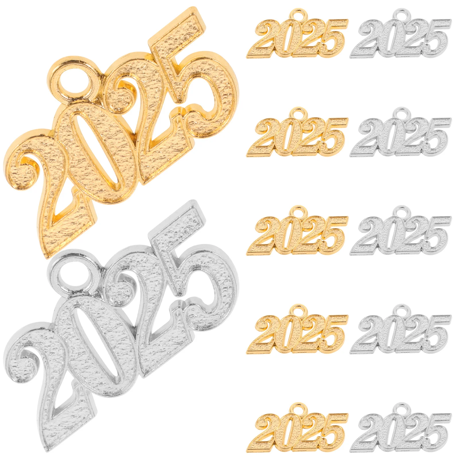 12 قطعة 2025 عدد السنة دلايات المعلقات DIY بها بنفسك صنع المجوهرات قلادة سوار المفاتيح الهدايا عدد قلادة قلادة جالبة للحظ