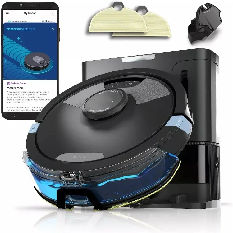 Shark RV2610WA AI Ultra 2in1 Robot Vacuum & Mop with Sonic Mopping, Matrix Clean, Home Mapping, HEPA Bagless Self Empty