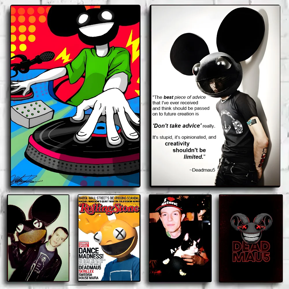 Плакат D-Deadmau5 DJ постер HD арт липкая стена водонепроницаемый дом гостиная спальня бар эстетическое украшение