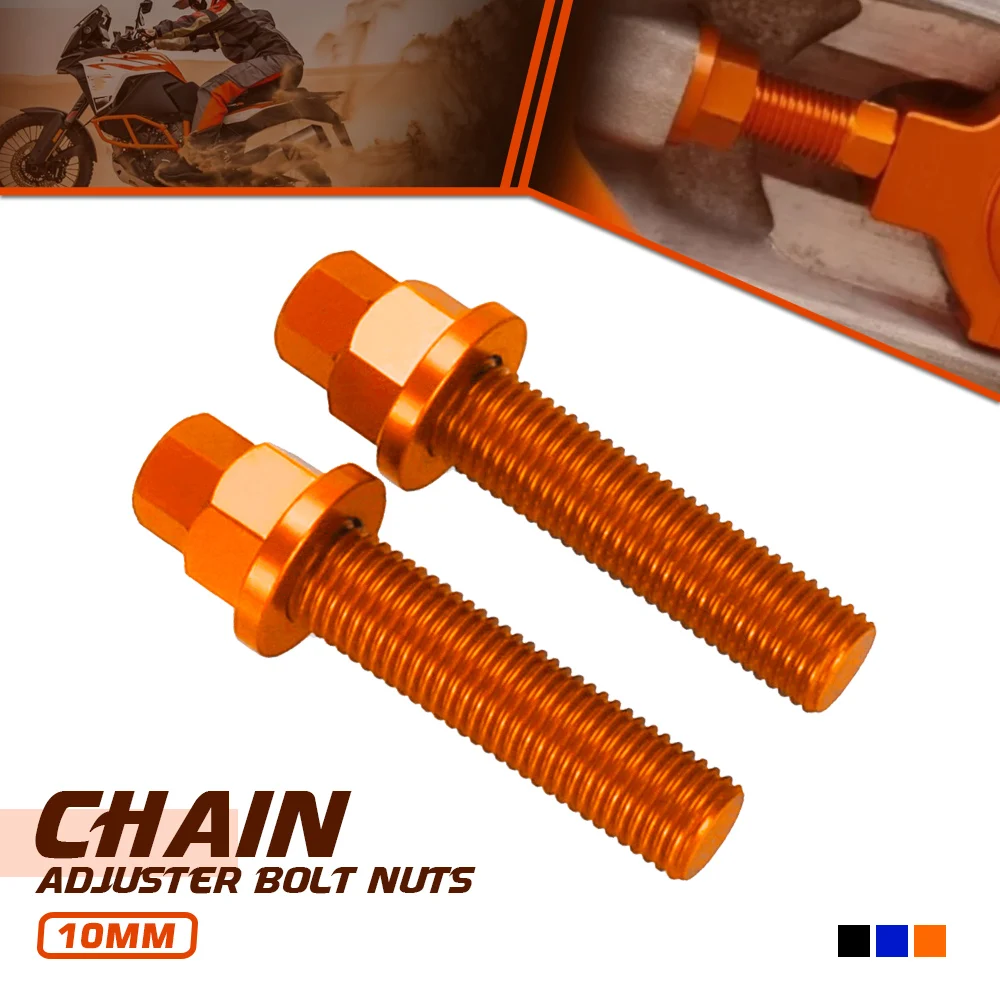 10mm Rear Axle Blocks Chain Adjuster Bolt Screw For KTM 105-450 SX SX-F 125 150 250 350 450 530 690 SXS SMC R ENDURO R 2006-2021