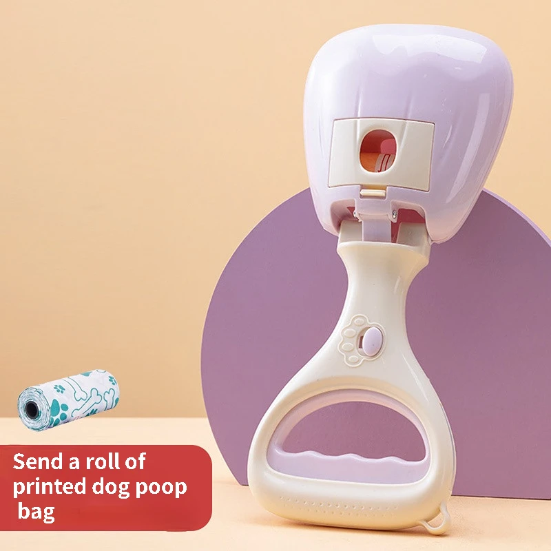 Portable Pet Poop Collector Built In Dog Waste Bag Holder Pet Poop Picker For Outdoor Walking Dog Waste Cleaning