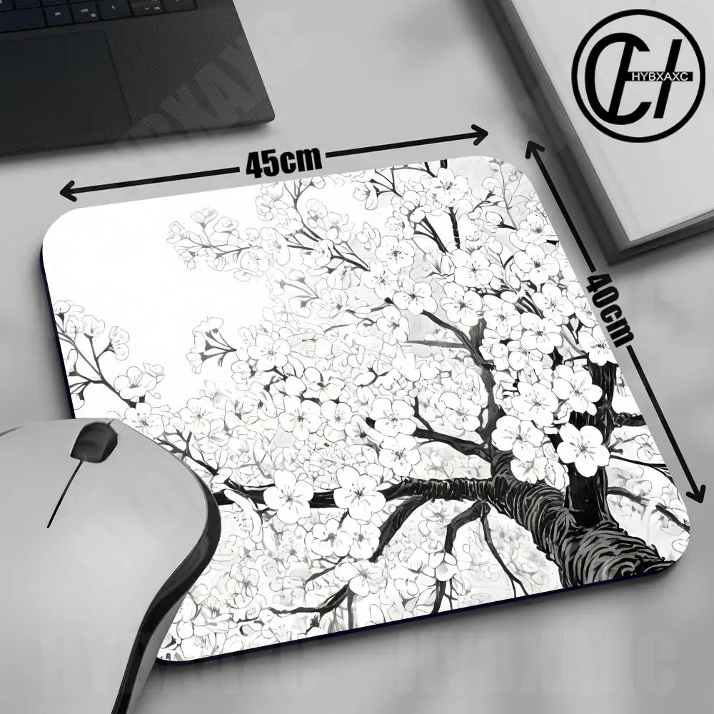 Landscape Sakura Deskmat Laptop Computer Accessories Mousepad Retro Van Gogh Oil Painting Water Lily Rubber Anti slip Mousepad