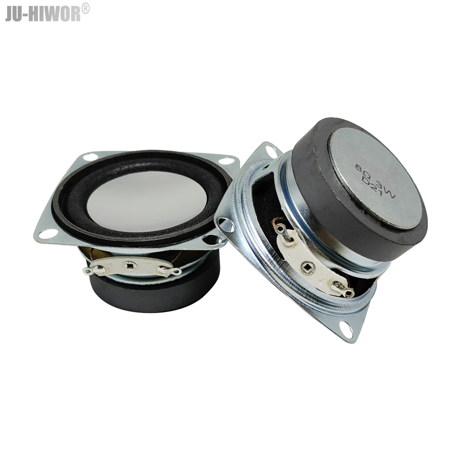 8Ohm 3 واط 53 مللي متر 52 مللي متر 2 بوصة مربع مكبر الصوت 45 مللي متر مكبر الصوت المغناطيسي الخارجي رغوة حافة وعاء فضي ارتفاع السفلي 25 مللي متر